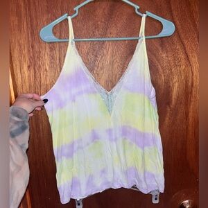 Homemade, Tie-dye summer tank top💜💛